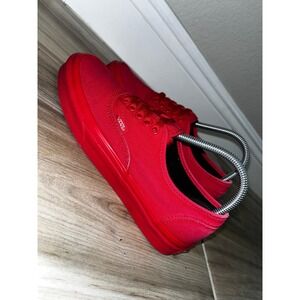 All Red Vans Of The Wall Sneakers Tennis Shoes Womens Men's 6.5/Women's 8 Size